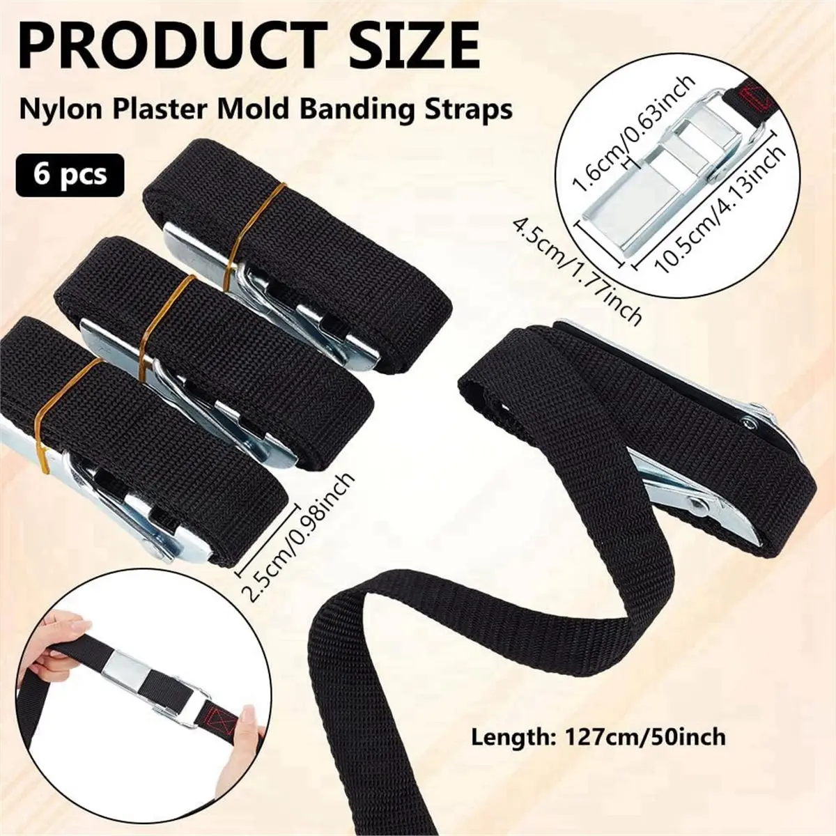 6pcs Plaster Molds Banding Strap, 50 Inch Long Wrapping Binding Belt for Pottery and Ceramics
