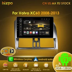 Hizpo Android Car Radio For Volvo XC60 que 1 2008 - 2013 Stereo Multimedia Player GPS Navigation Bluetooth Carplay No 2din DVD