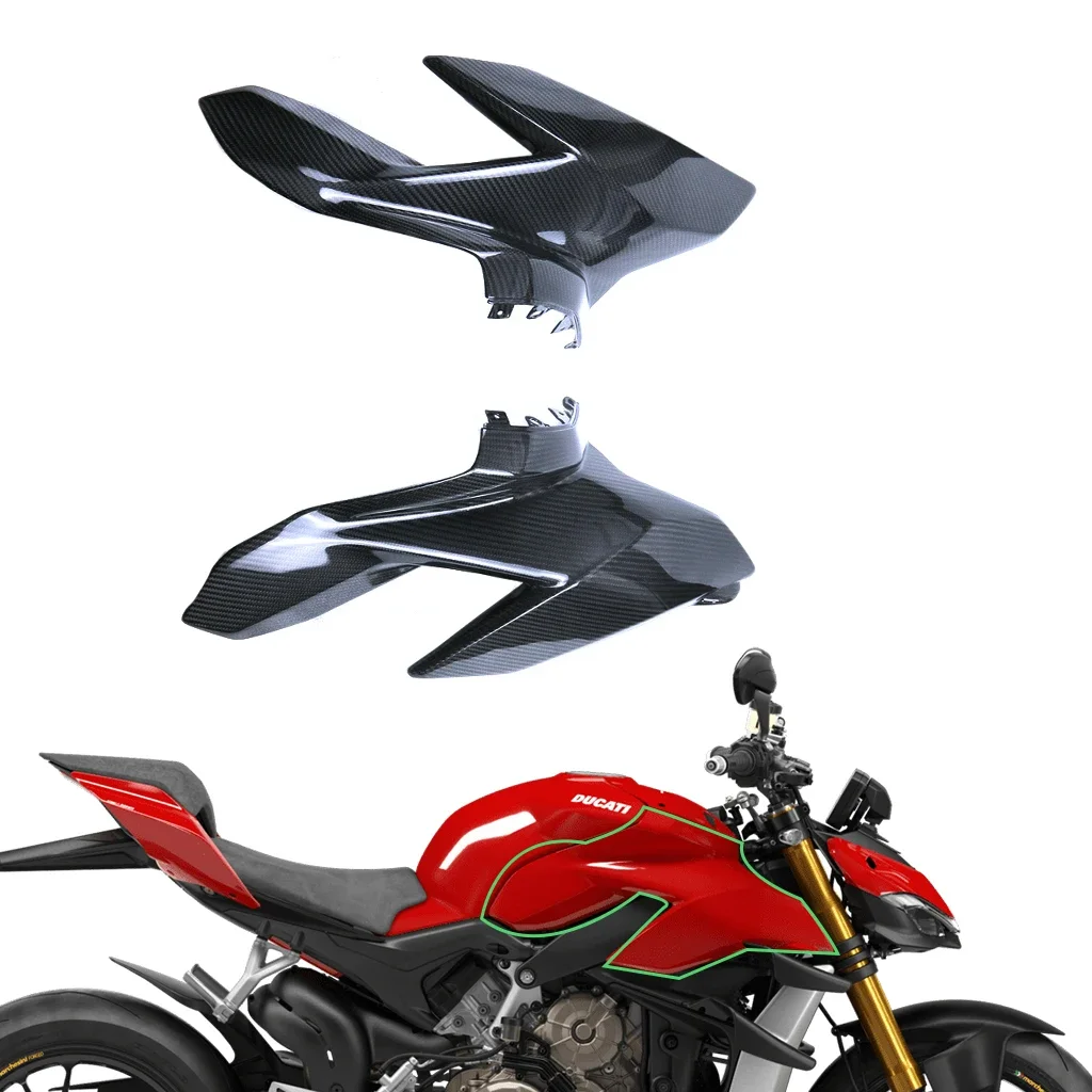 

Motorcycle Accessories 3k Carbon Fiber Side fairing Covers Spoiler Fairings For Ducati Streetfighter V4 V4S 2020 2021 2022