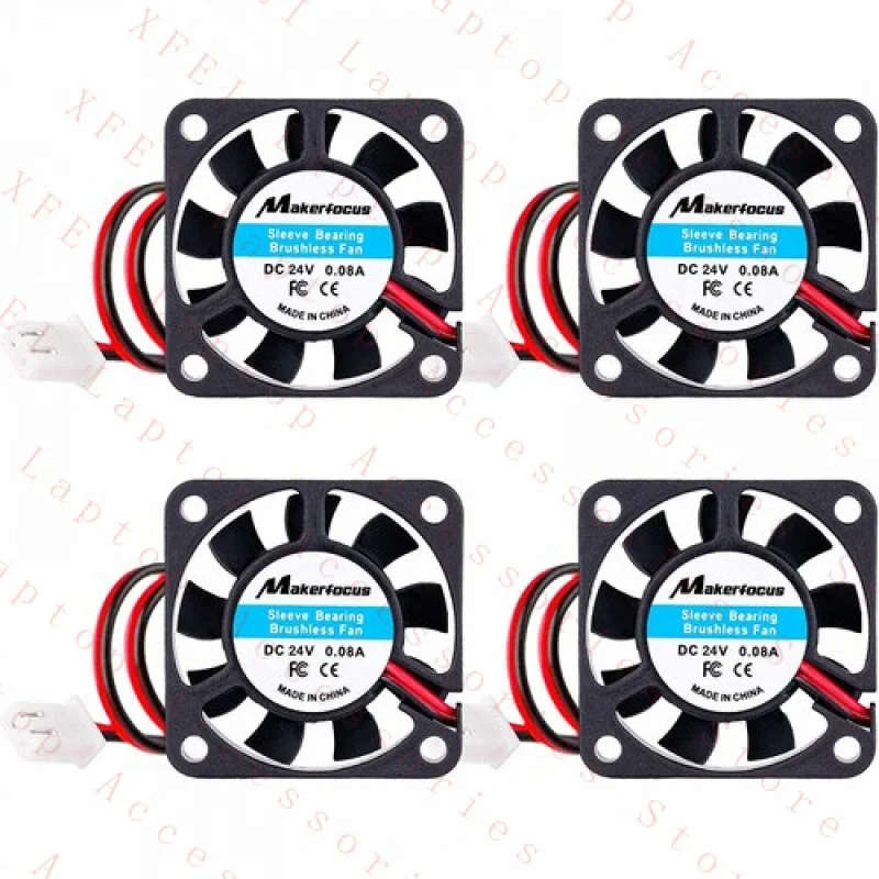 

F 4 шт. 24 В 40 мм охлаждающий корпус постоянного тока вентилятор 4010 40x40x10 мм мини бесшумный 3D-принтер 2-контактный