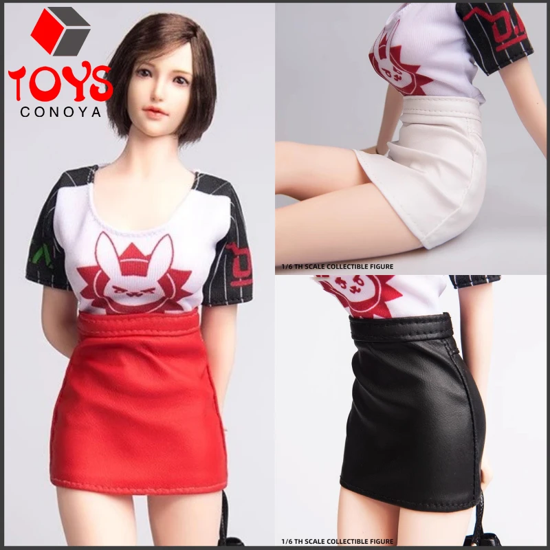 

TYM053 1/6 Scale Sexy Tight Wrap Hip Skirt Leather Skirt Clothes Model Fit 12'' TBL PH Female Soldier Action Figure Body Doll