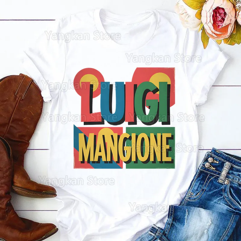 Free Luigi Mangione Summer Fashion Shirt Graphic T Shirt Women Tops Base O-neck Tees Funny Girls Tshirt