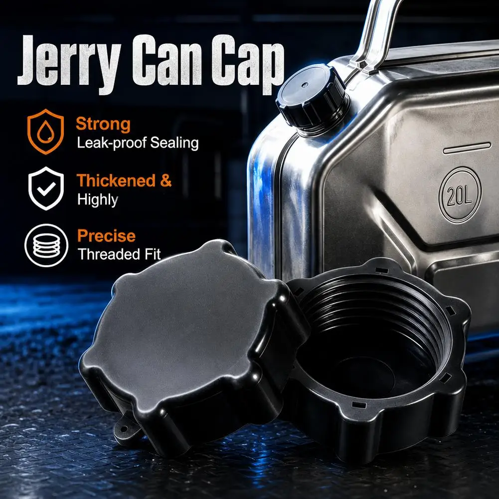 65mm Gas Can Cap Replacement Plastic Coarse Thread Reliable Sturdy Gas Lid Gas Tank Solid Bottom Cap Tool Parts