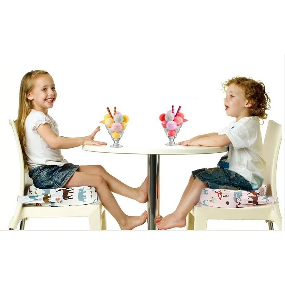 Children Kids Increased Booster Seat Cushion Pad Pillow Baby Dining High Chair Seat Cushions Adjustable Removable Baby Safety