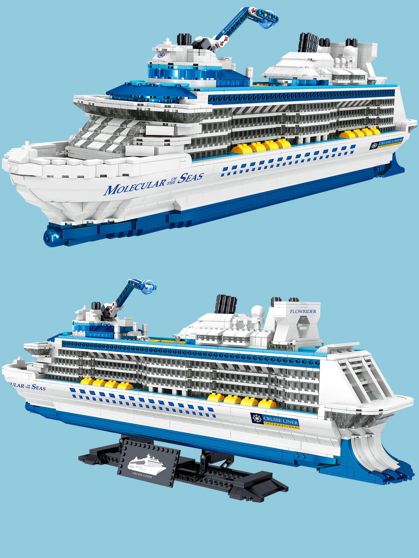 

MOC Toy "Ocean Explorer" 2428 PCS Mini Model Cruise Building blocks Set Technology speed Ship model Children Gifts