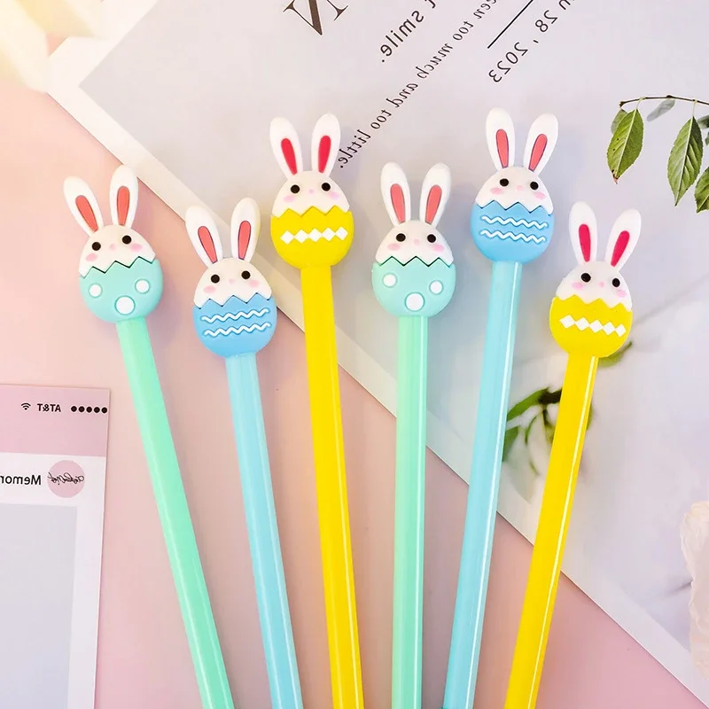 

24 Pcs Wholesale Bunny Egg Gel Pens for School Office Writing Supplies Easter Day