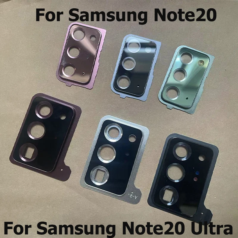 New For Samsung Galaxy Note 20 Note20 Ultra Back Camera Lens Rear Camera Glass Cover With Frame Glue Sticker Adhesive