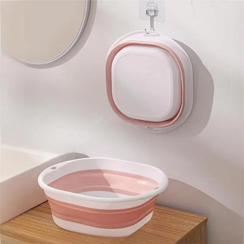 1pc Large Foldable Portable Plastic Compression Washbasin, Suitable For Home, Travel Laundry, Washing Vegetables