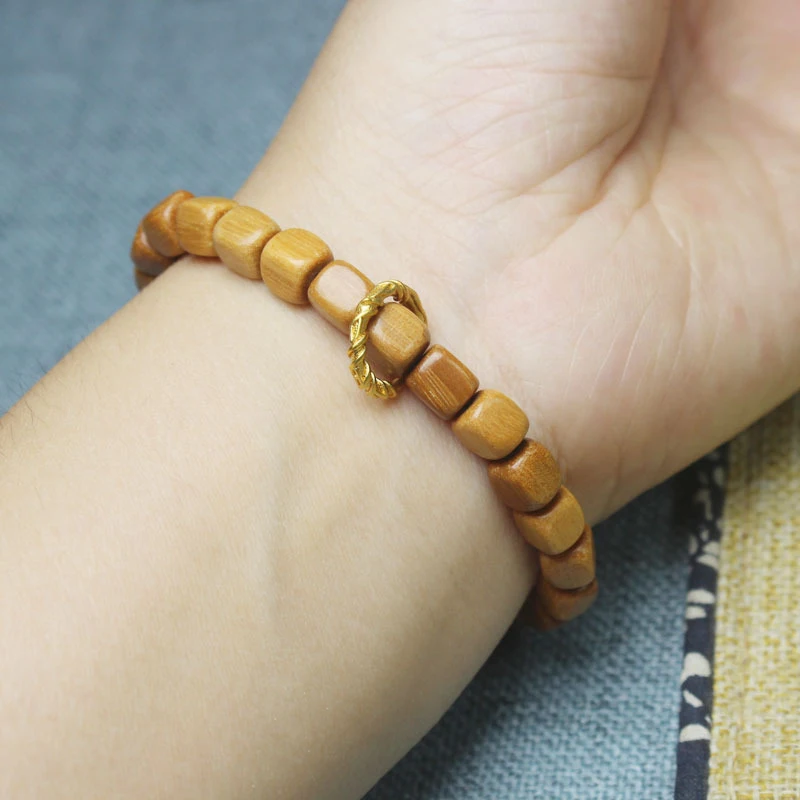 Indonesian Sandalwood , Sugar Cube , Qiankun , Running Ring Bracelet for Men and Women
