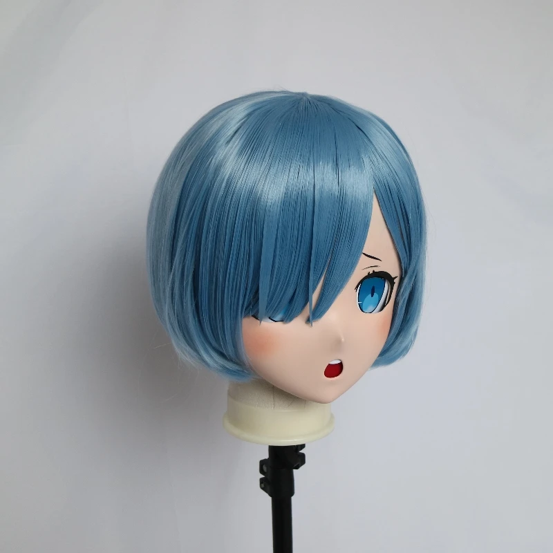(R-Mask 04) Cabeça Cheia Feminino Resina Cosplay Anime Danganronpa V3: Miu Iruma Kigurumi Máscara BJD Cross Dressing Transgênero Máscara
