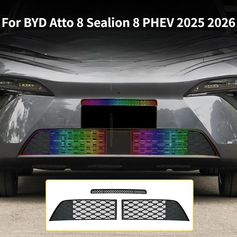 Für BYD Atto 8 Sealion 8 PHEV 2025 2026 Frontstoßstangen-Insektenschutzgitter Langlebiger Staubschutz Kühlergrill Exterieur-Zubehör – Detail 1