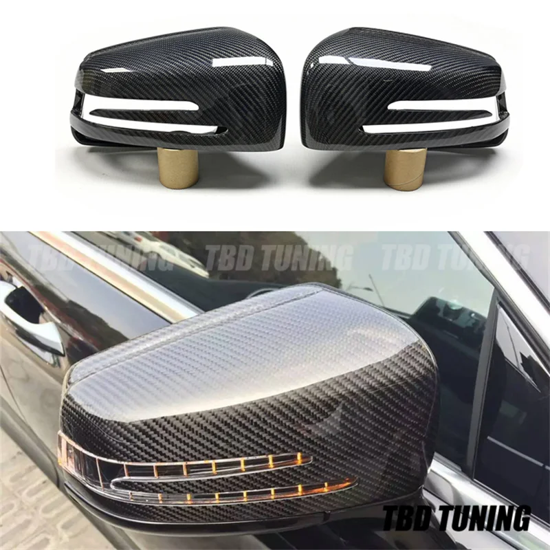 

For Mercedes G Class G63 AMG Mirror Cover G55 GL W166 X166 2013-2018 2019 W463 GLE 43 63 Carbon Fiber Rear View Cap Mirror Cover