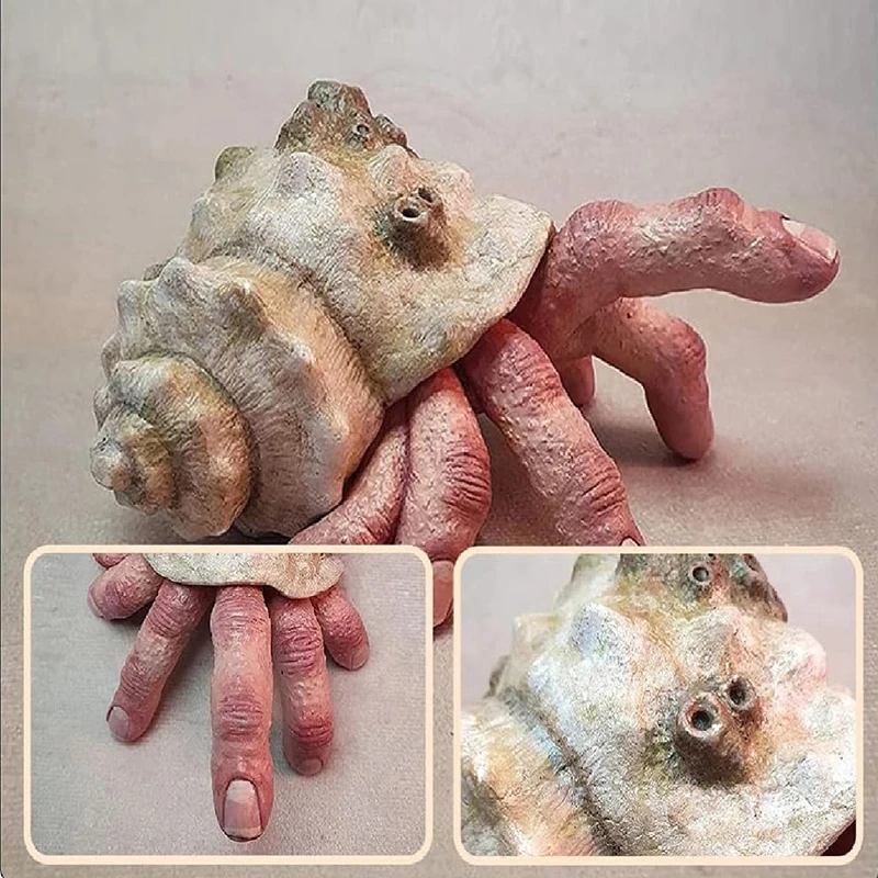 

Decorative Figurines Resin Finger Crab Creepy Weird Realistic Horror Model Statue Craft Handmade Modern Figurines Home Decor