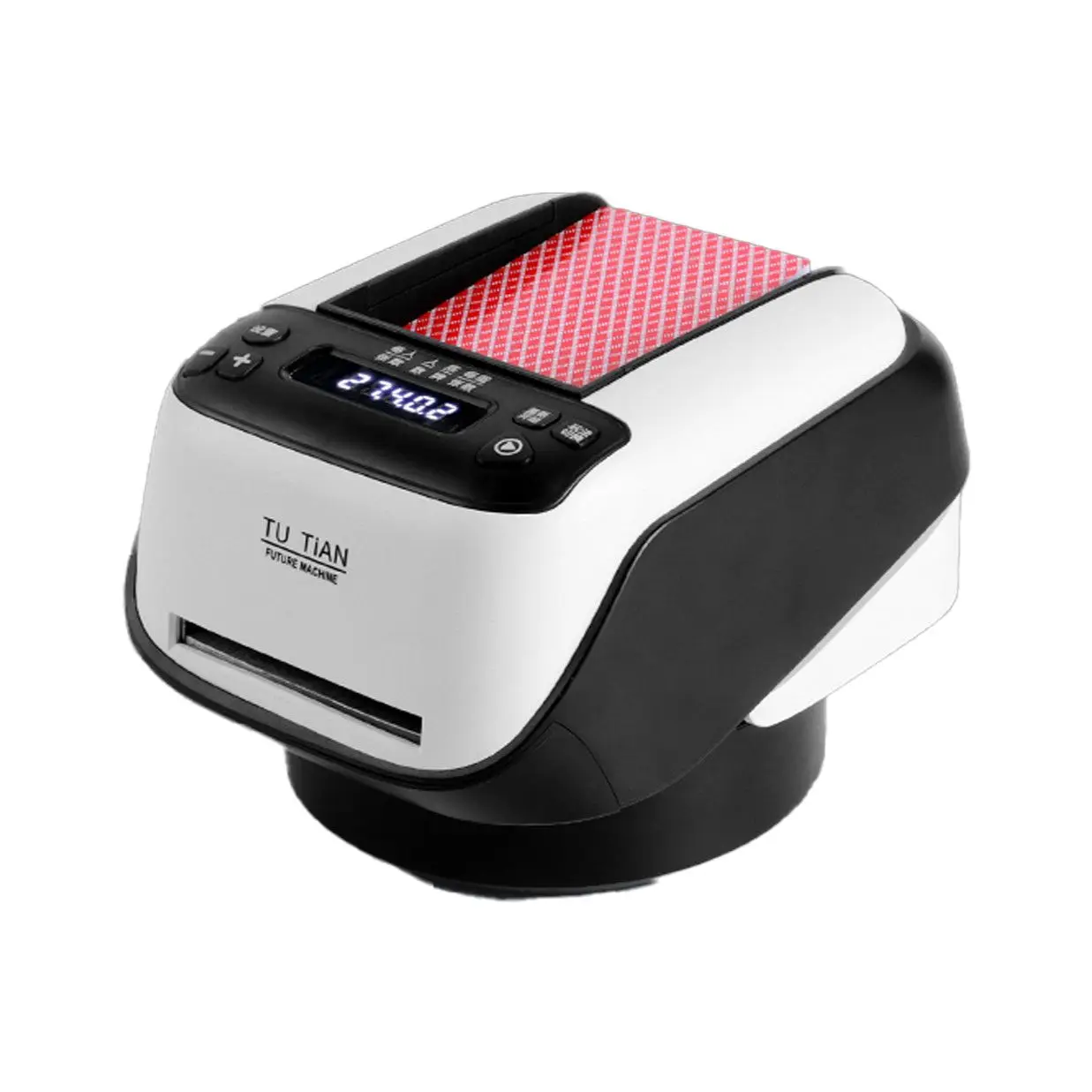 Automatic Rotating Card Dealer Machine 360 Degree Rotating Electric Card Dealing Device With Led Display For Poker Blackjack