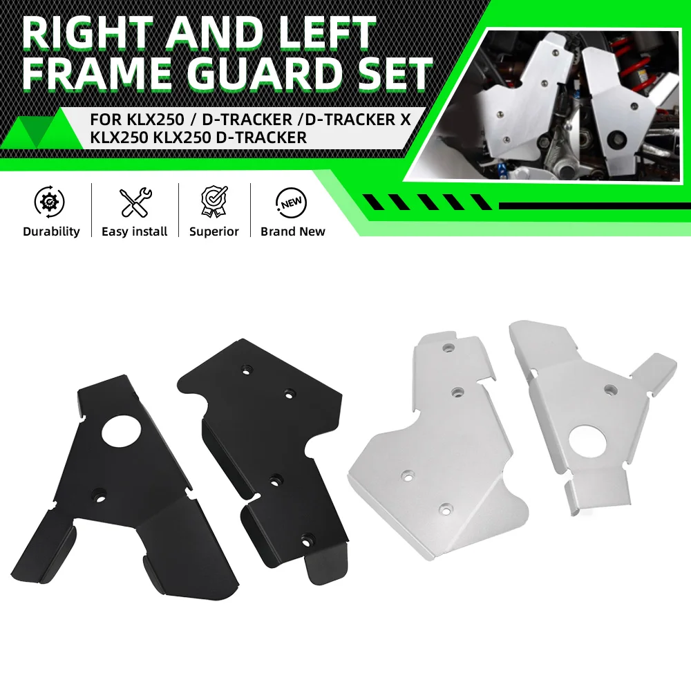 For Kawasaki KLX250 D-TRACKER DTRACKER X 1993-2016 KLX 250 1993 -2020 Right Left Frame Guard Set Aluminum Motorcycle Accessories