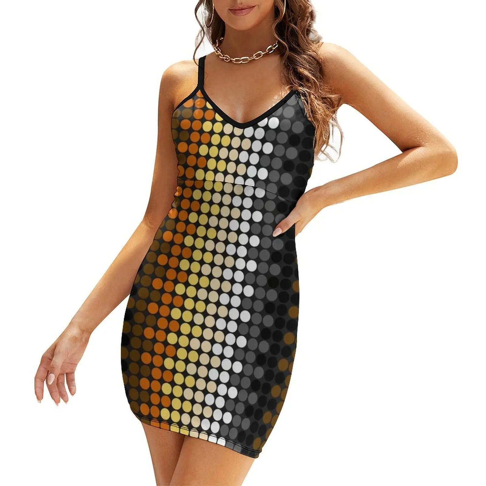 

Bear Circle Pattern Sling Dress summer outfits for women 2025 luxury evening dress woman for wedding summer dress daily