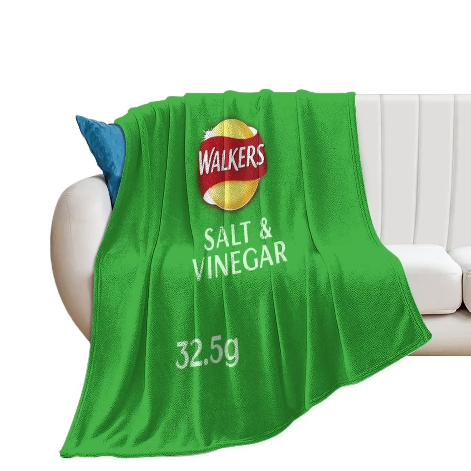 Walkers Salt & Vinegar Crisps design Throw Blanket bed plaid Decoratives Blankets