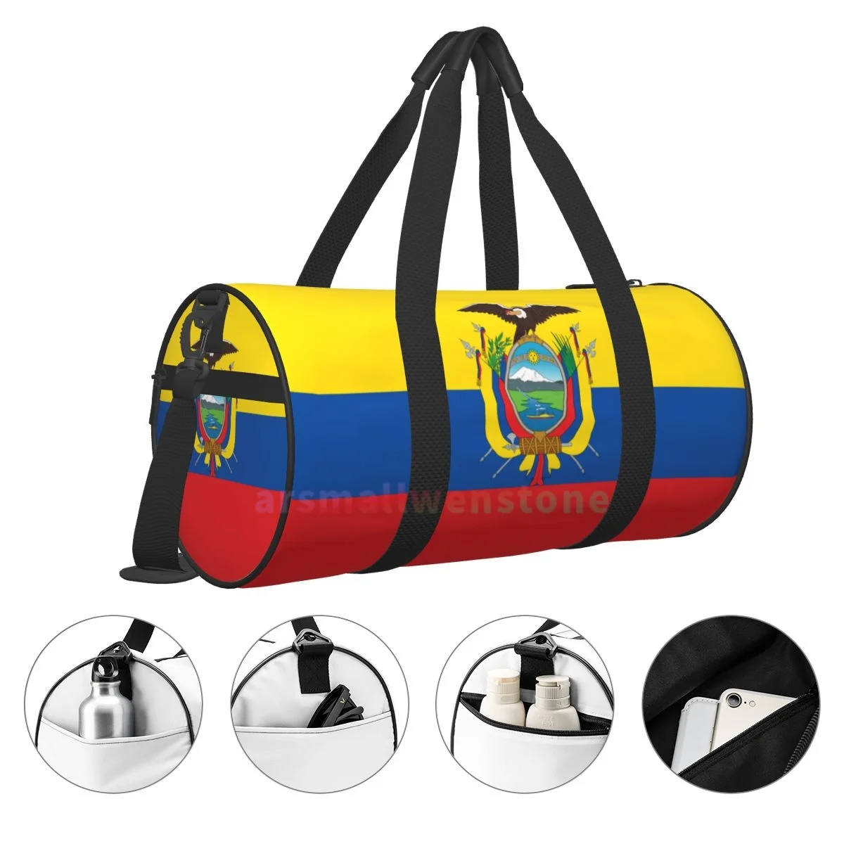 The National Flag Travel Duffle Bag Yoga Bag Workout Durable Backpack Handbags Round Outdoor Fitness Bags