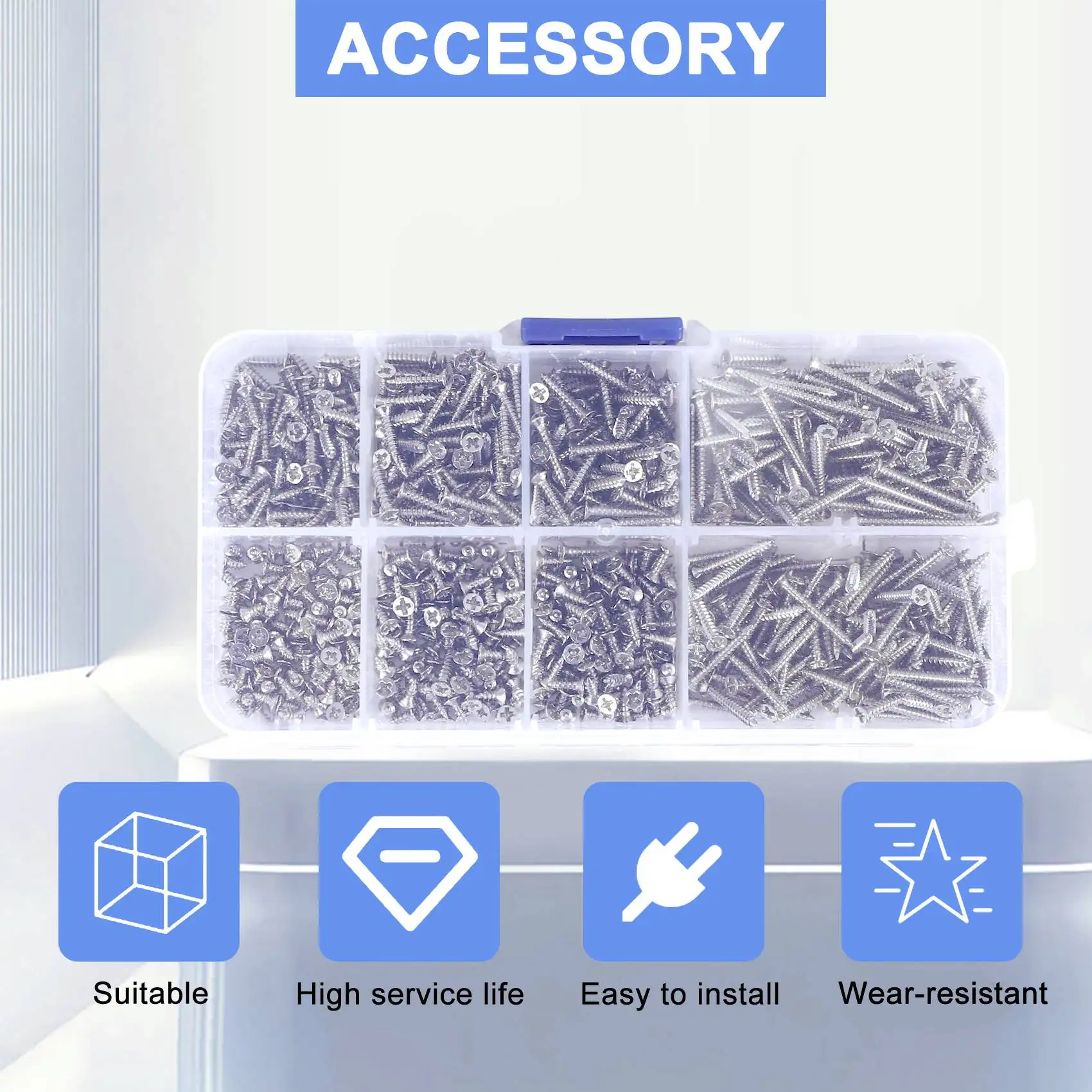 Imagem -06 - Self Tapping Screw Variedade Kit Porca Rosca de Madeira Prego Conjuntos de Parafuso m2 800 Pcs Aço Inoxidável