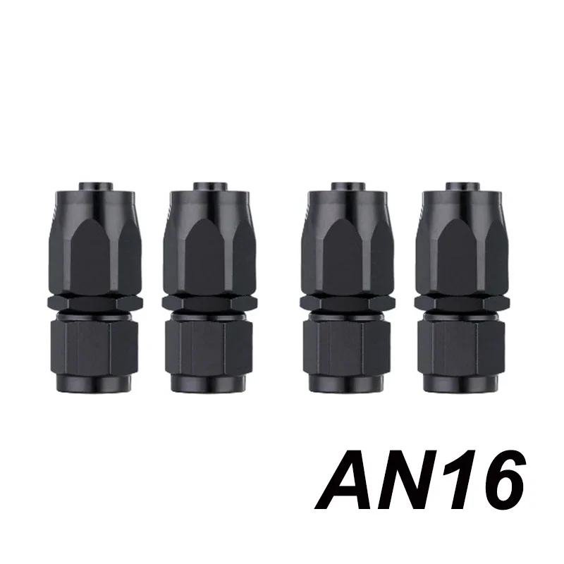 4Pcs AN16 AN20 Swivel Hose End Fittings Oil Fuel Hose Reusable Adapter Hose End Pipe Connectors for Braided CPE Fuel Hose