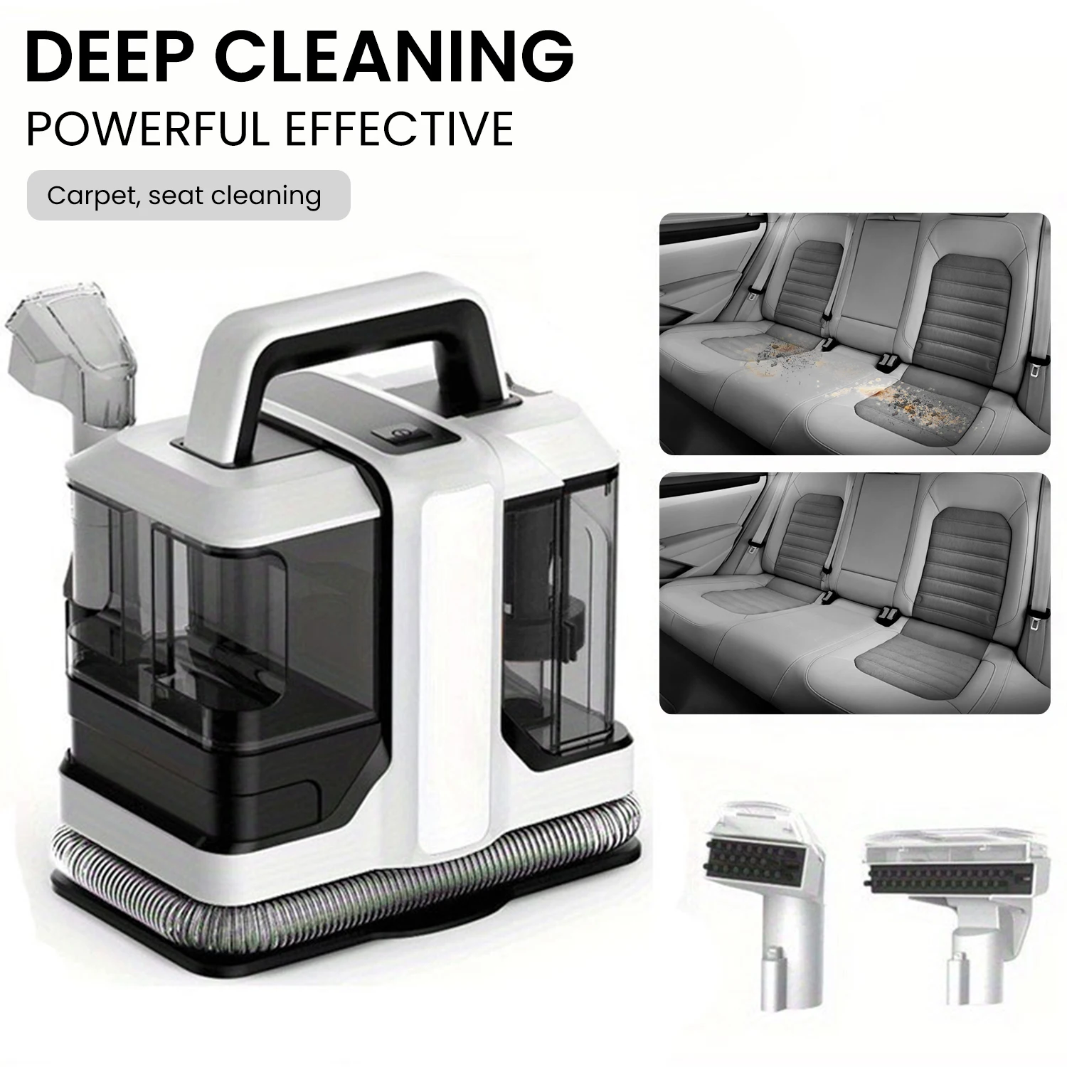 W07 Spot Cleaner 450W 11KPa detergente per tappeti portatile per divani interni per auto aspirazione