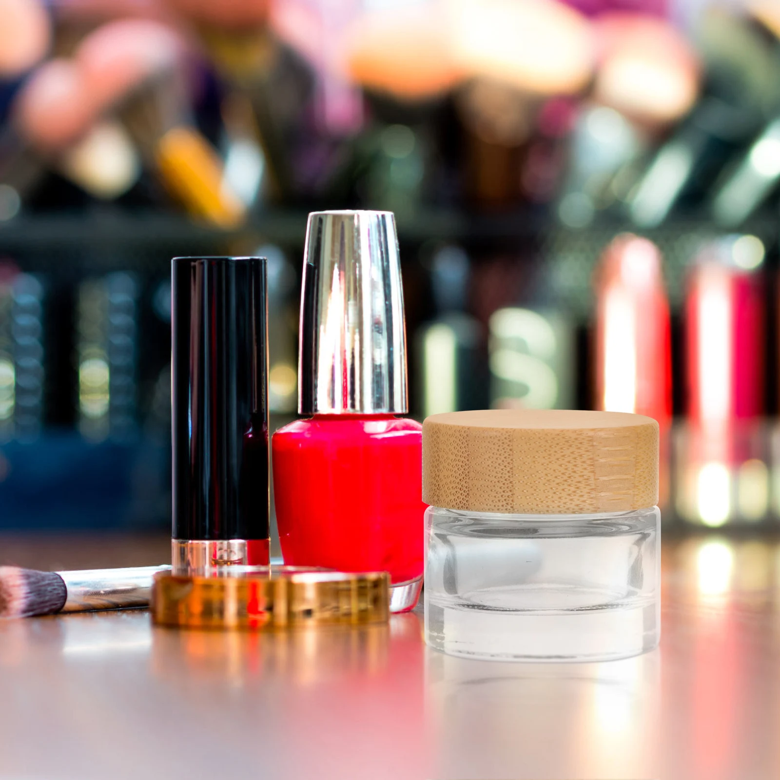 

Empty Cream Jars 10g Glass Containers with Lids Mini Sample Jars for Cosmetics Travel Lotion Storage Multi Purpose