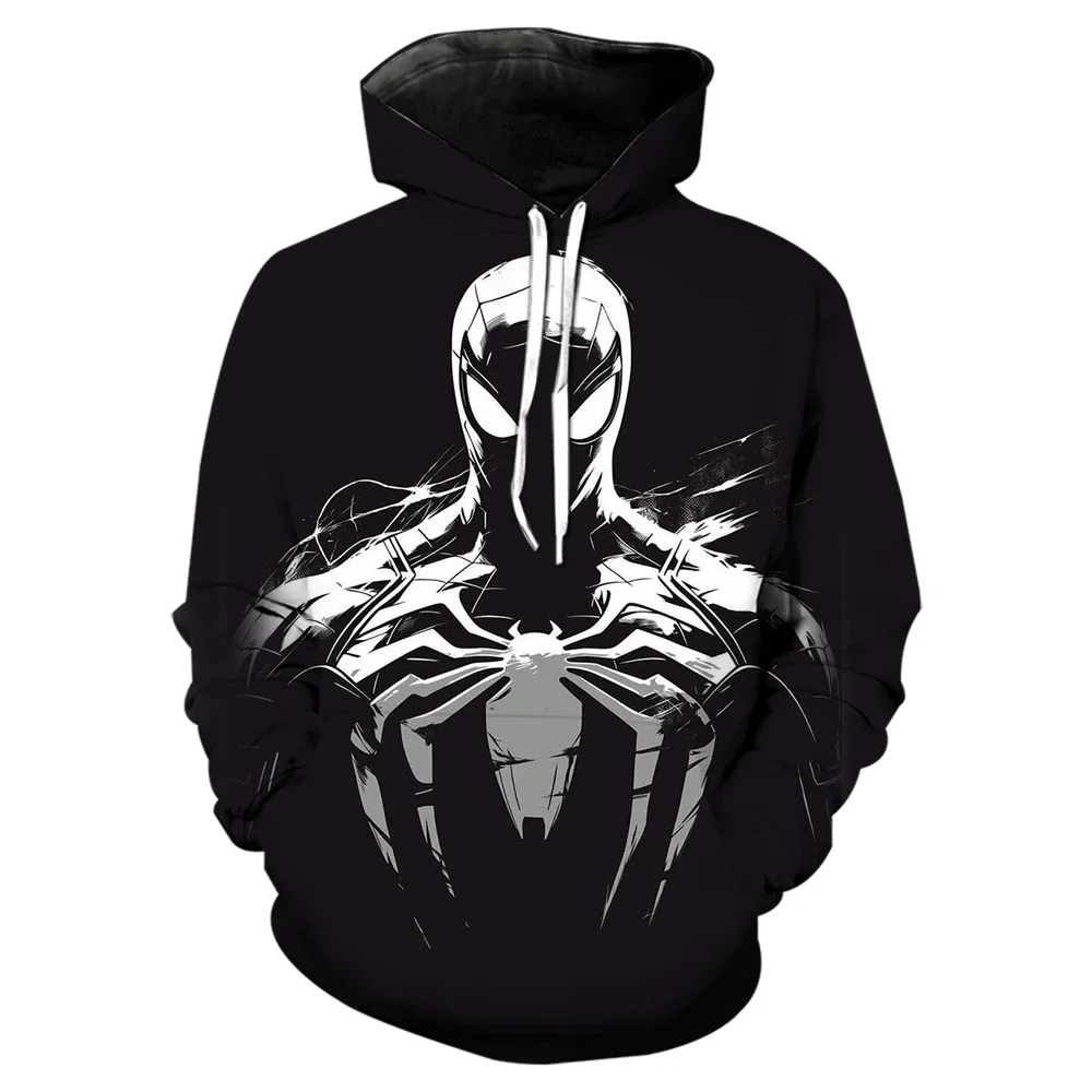 

Marvel Men's Hoodie Spider-Man Pullover 3D Venom Print Top Oversized New Men's Hoodie Fashion Autumn Men's Clothing