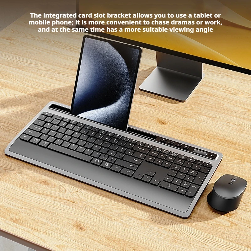 Wireless Keyboard And Mouse Suit Ultra-Thin With Flat Bracket Hand Rest Peripheral Ergonomics Home Business Office Accessories