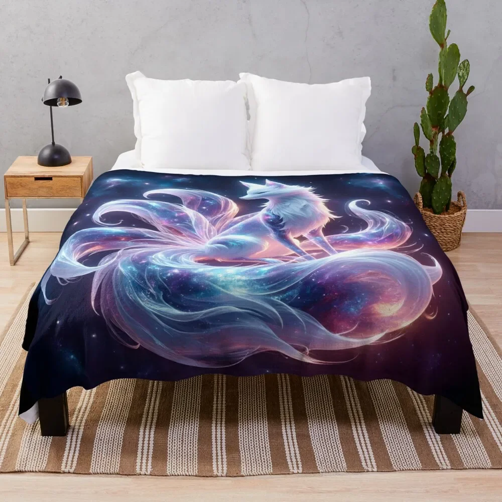 

Celestial Kitsune Throw Blanket Thin Soft Blanket for Summer Night Sleeping