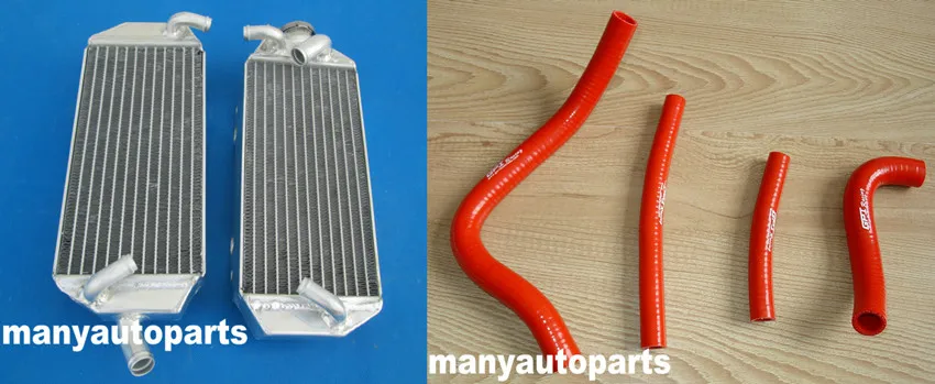 

L&R aluminum radiator + RED Hose FOR Suzuki RM250 2-stroke 1999 2000 99 00