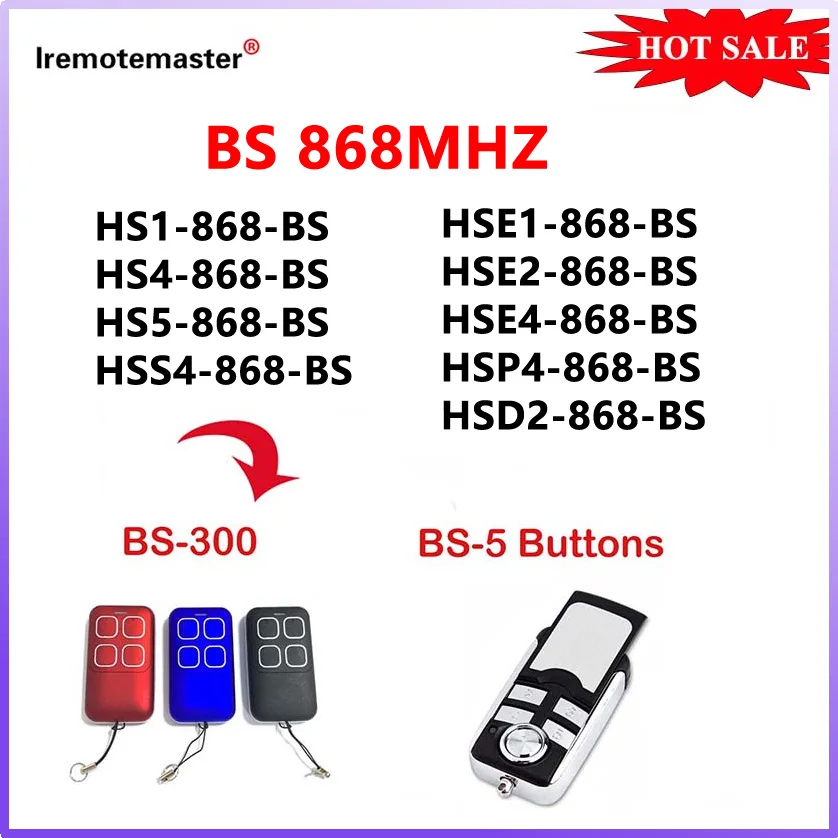 For BiSecur Garage Remote Control 868MHz for HSE4 HS1 HS4 HS5 HSP4 HSD2 HSE2 HSE5 HSE1 868 BS Hand Transmitter