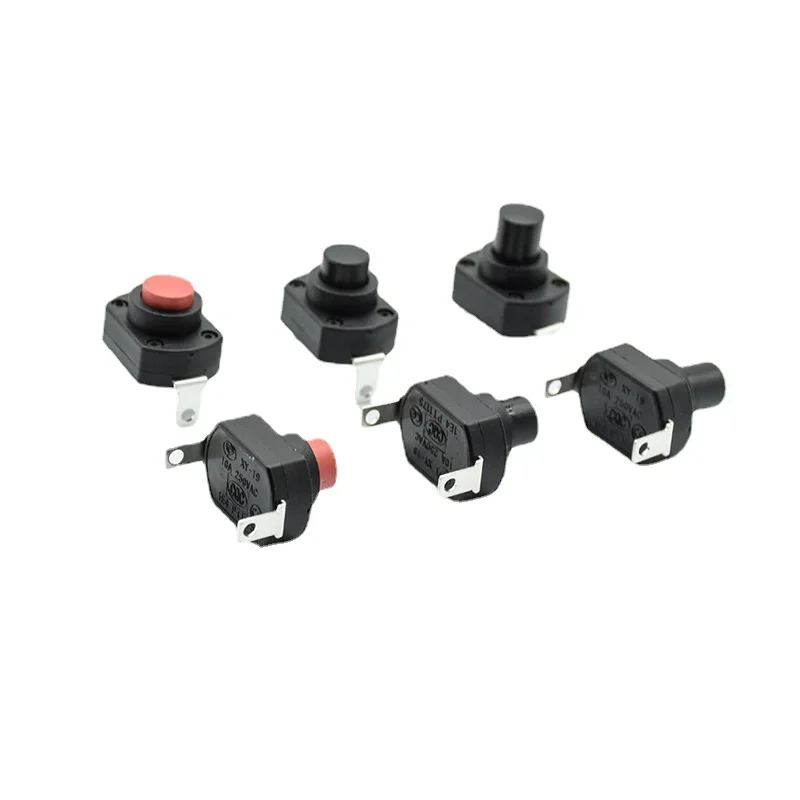 4pcs UPS switch flashlight  self locking switch push button  micro power switch 6A/10A Height 13.5/15.5/18.5mm