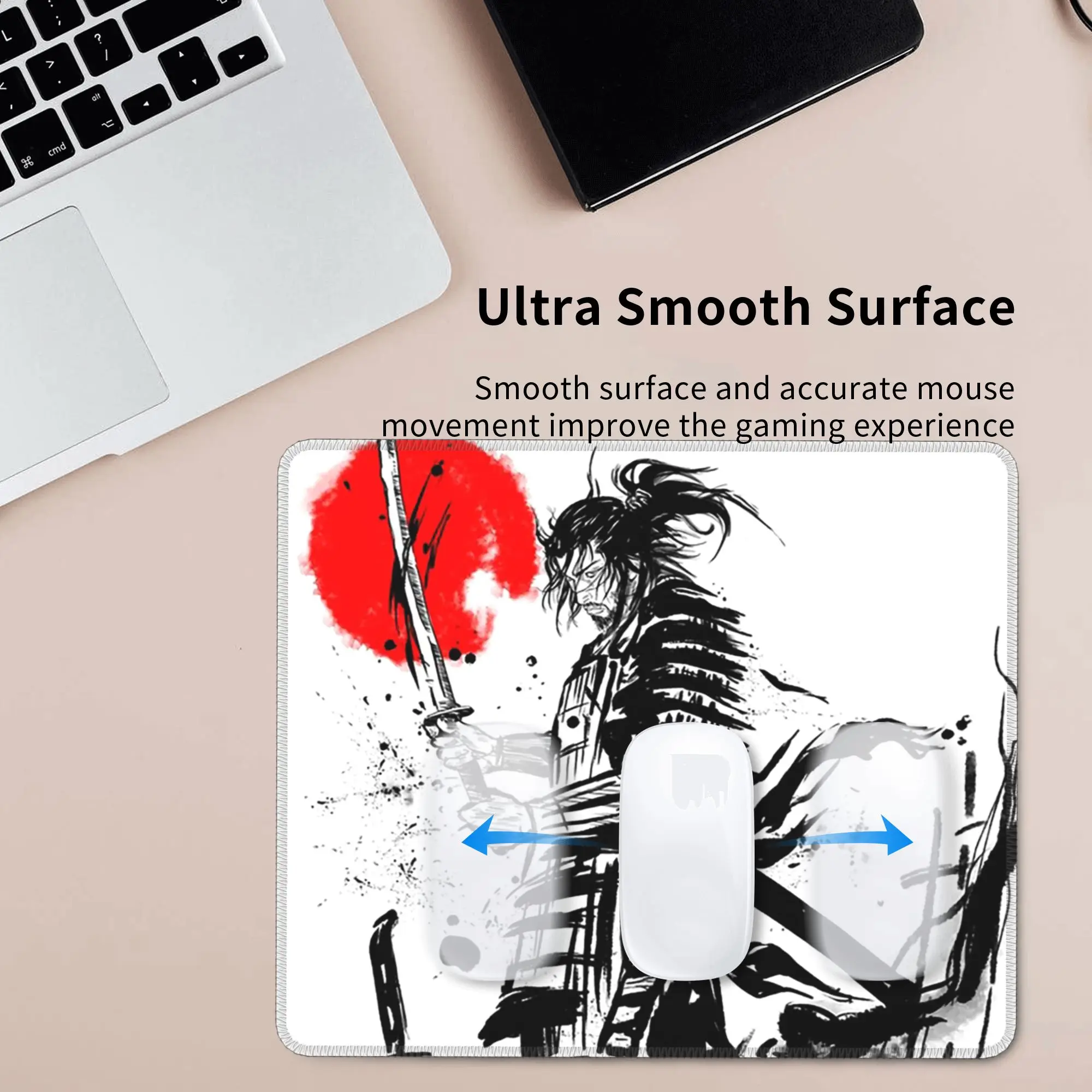 Samurai Miyamoto Musashi Comic Mouse Pad Computer Keyboard Mouse Mat Gaming PC Laptop Desk Mat Office Table Mats