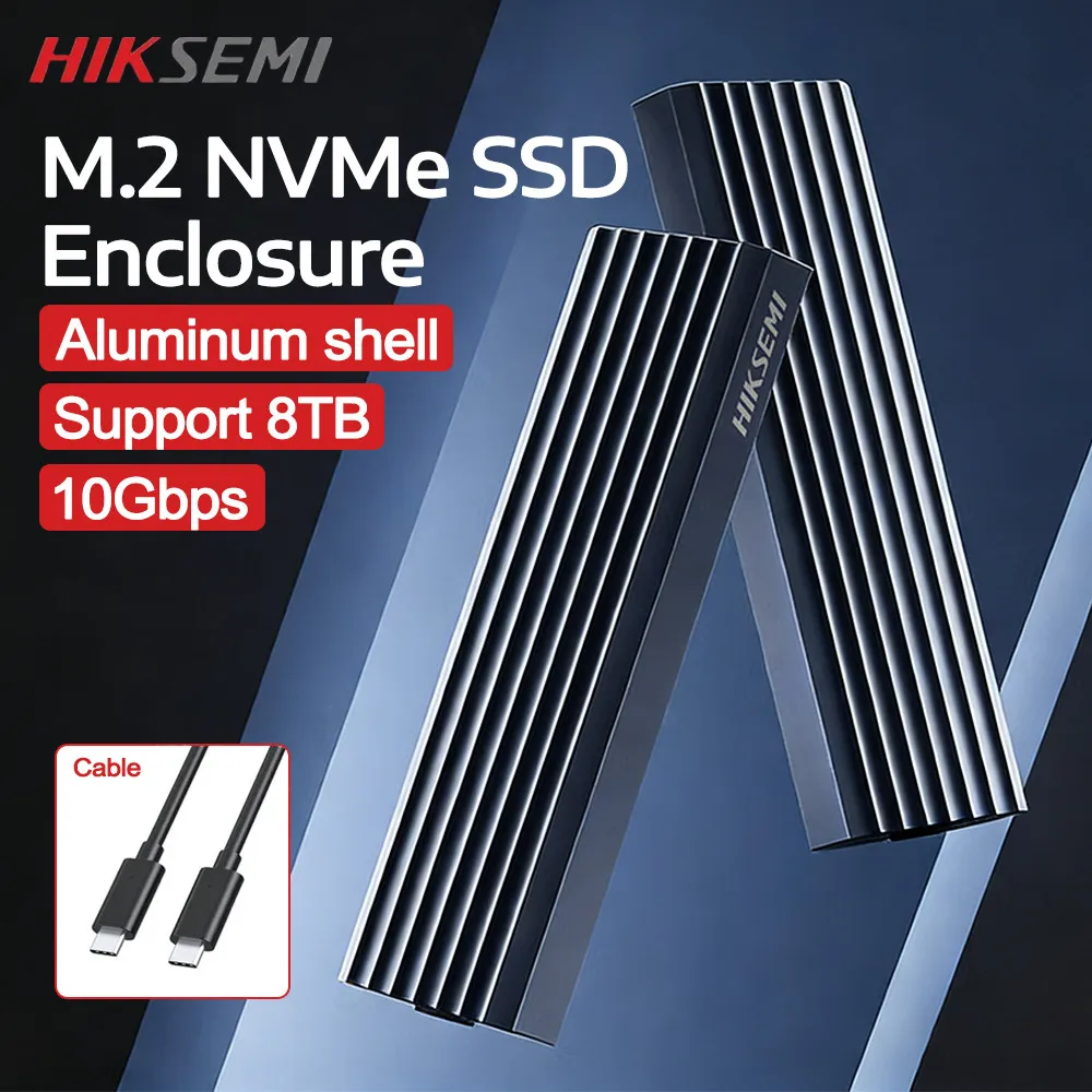 

Внешний корпус HIKSEMI M.2 NVMe SSD (10/20 Гбит/с) USB 3.2 Gen2 USB-C, алюминиевый, поддерживает M и B&M ключи