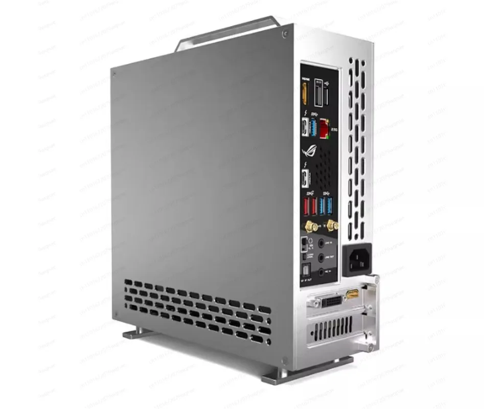 A24-V5 2.0 Mini ITX Case, Dual Slot Graphics & 1U PSU Support, Double Sided Chamfered Aluminum PC Case
