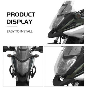 Motocicleta acrílico farol protetor, tampa de luz, guarda de proteção, Honda NC750X, NC 750 X, 2016-2018, 2019, 2020, novo 6 principais vendas protetor farol honda nc750x - №2