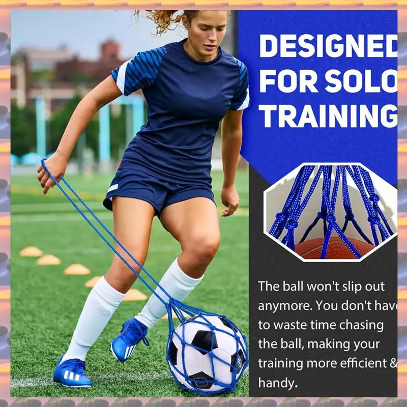 

ABML 2PCS Football Kick Trainer, Soccer Return Trainer Net , Football Kick Throw Solo Practice Training Aid
