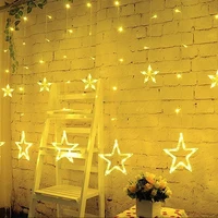 3.5M Star Curstain LED String Fairy Lights 138 LEDs Christmas Lights For Home Bedroom Window Outdoor Party Holiday Decoration 6