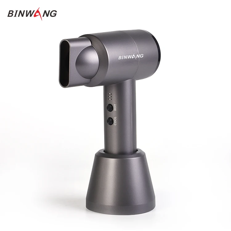 

12v Cordless Commercial Bladeless Hair Dryer Unique High Heat Rechargeable Wireless Portable Hair Dryer