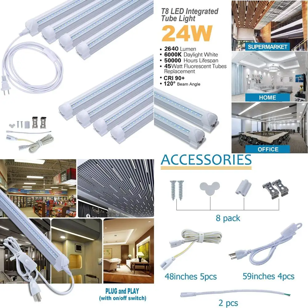 48W 4-Foot T8 Led S…