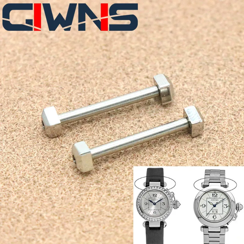 

Watchband Screw Rod Concave Watch Band Connection Shaft Screw Needle 18 20 16MM For Cartier Pasha