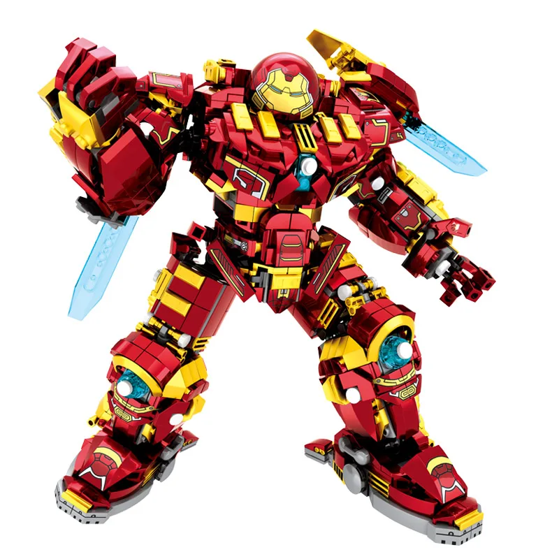 Iron Man Hulkbuster War Machine Superheroes Building Blocks Action Figures Dolls Bricks Set Gifts for Kids Boys Toys Children