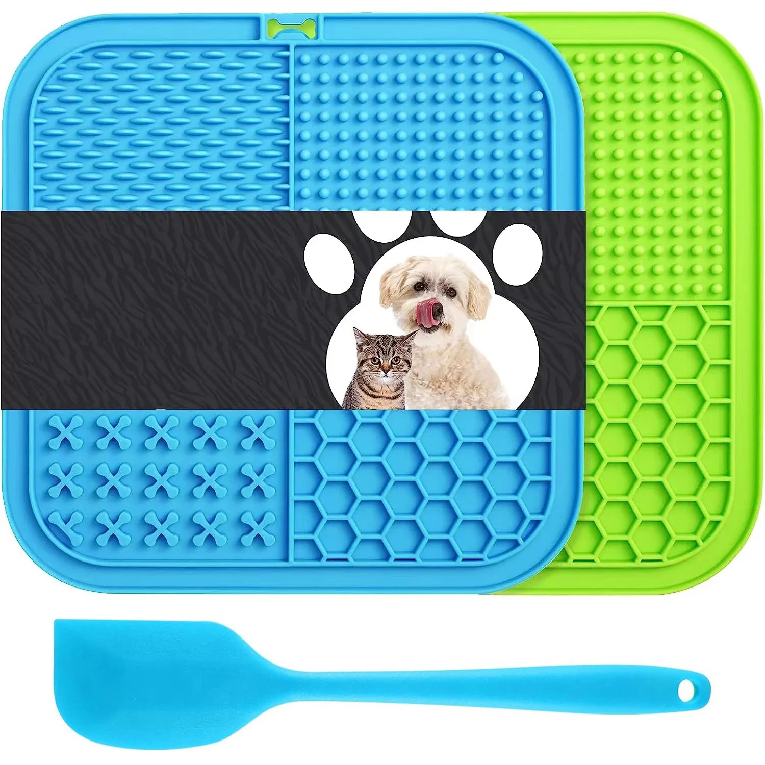 Pet Placemat Cat Slow Feeding Mat Dog Lick Mats Silicone Eating Slowly Food Pad Cats Dogs Grooming and Training Feeding Supplies