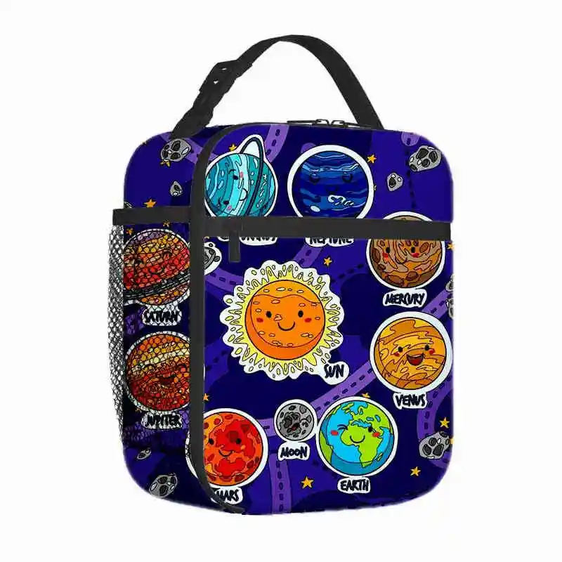 

universe spacecraft aerospace men and women Meal Kits Children's handbag for boy girl