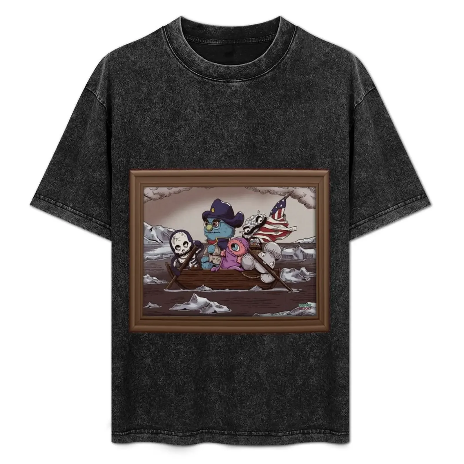 

Puppet History Merch The Professor Crossing The Delaware, The Professor Crossing Delaware Puppet History Merch T-Shirt