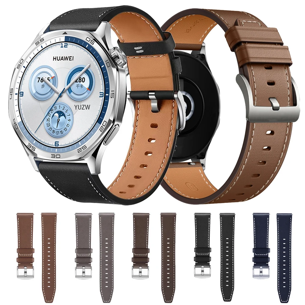 الجلود 20 مللي متر 22 مللي متر الساعات لساعة هواوي GT 5 برو 46 مللي متر الفرقة ساعة 4 برو GT 4 GT3 GT2 برو 42 مللي متر براعم استبدال شريط للرسغ