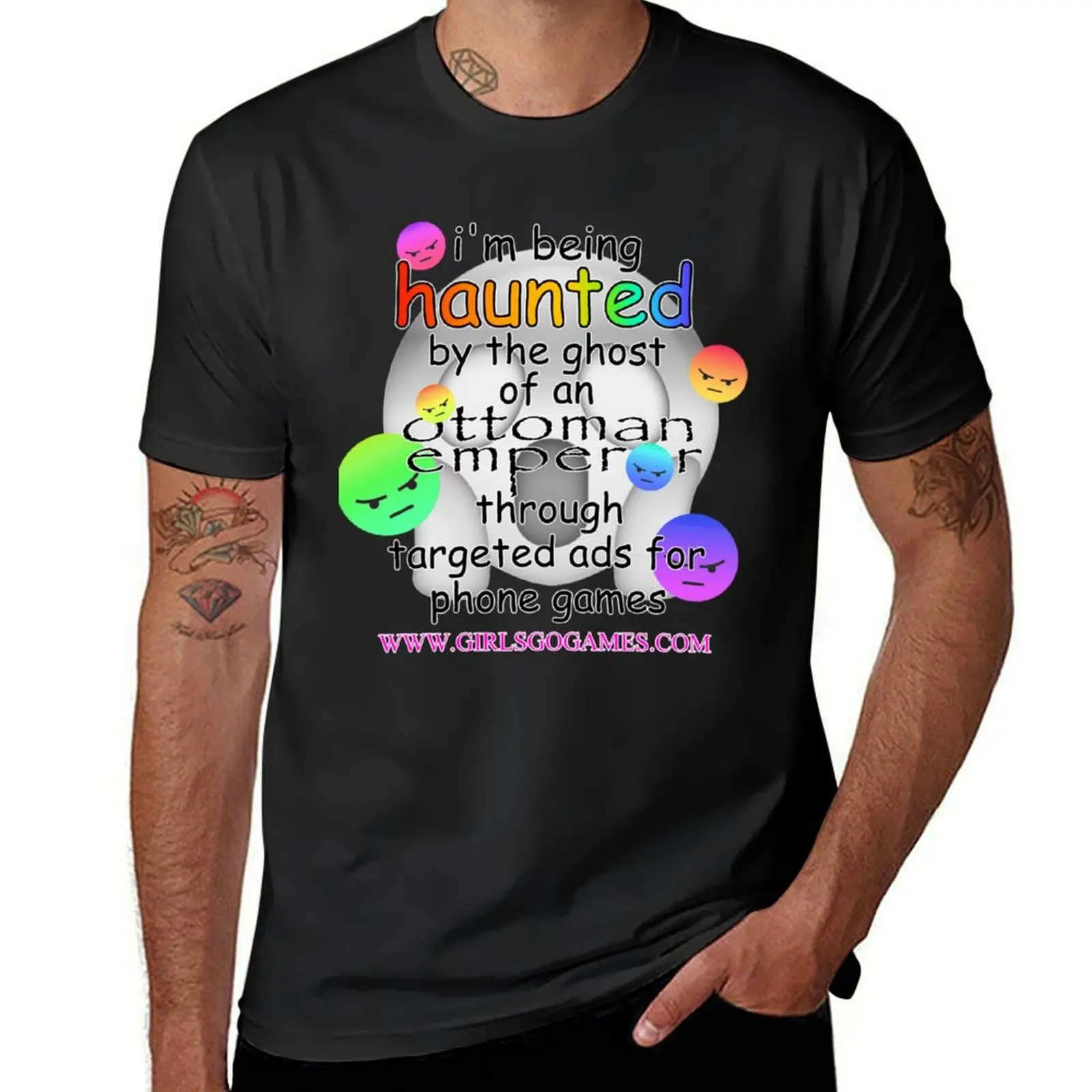 

haunted by sultans past T-Shirt man t shirt plain funny meme t-shirts basketball graphic tees luxury clothes men