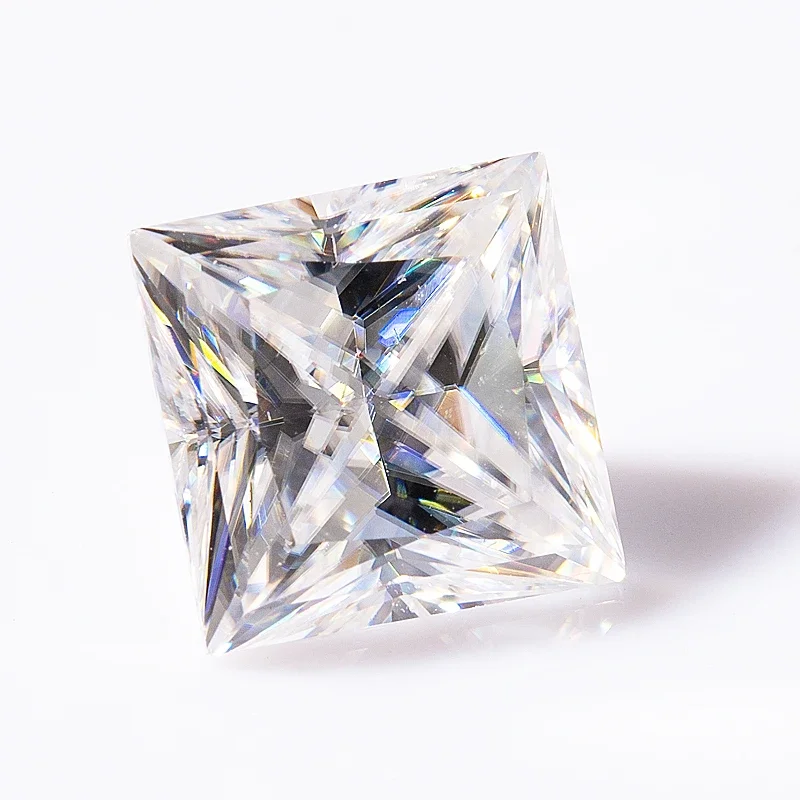 MOJY-Pierre de moissanite grise pour femme, coupe princesse, certificat GRA, bricolage, matériel de joaillerie fine, 0.6 ~ 10ct