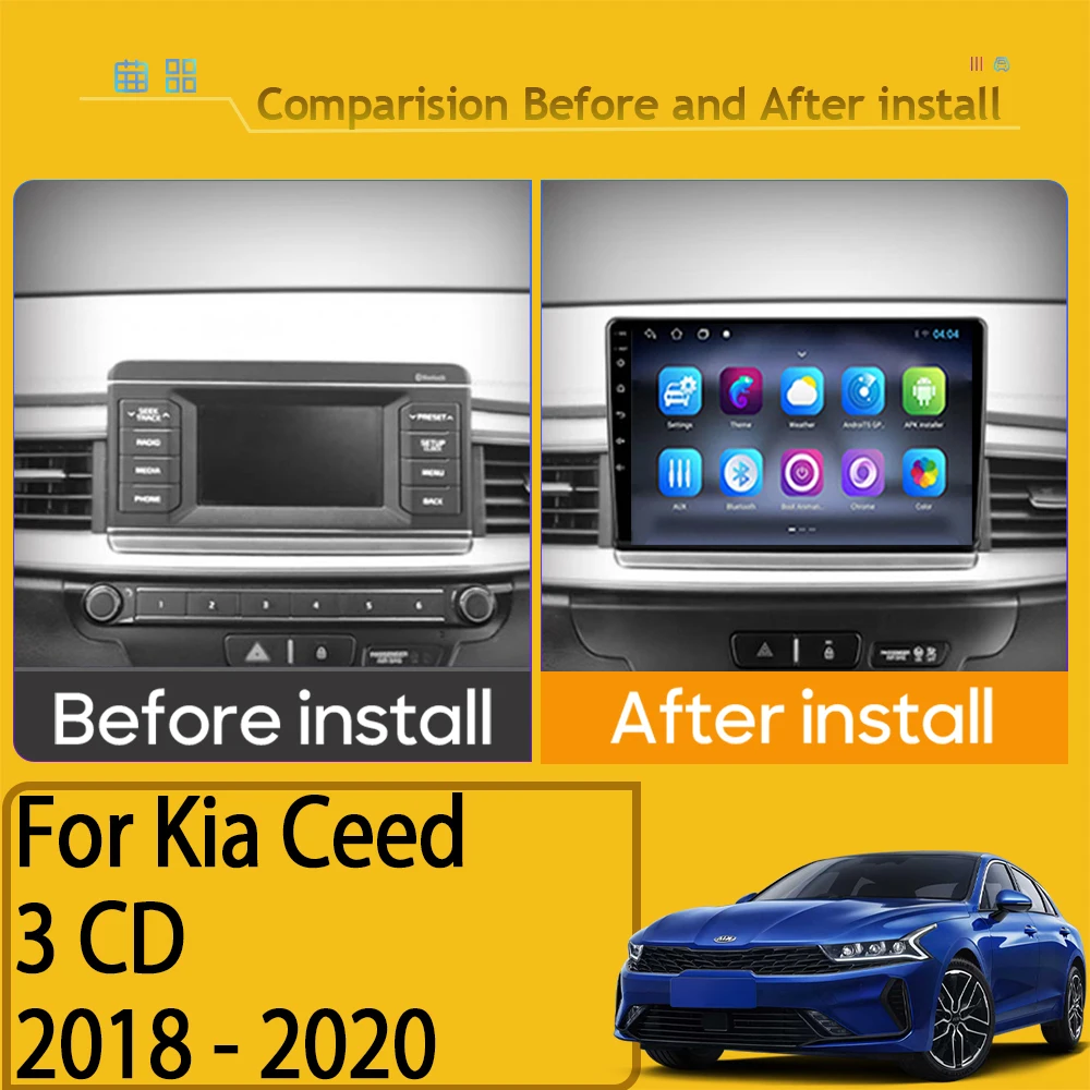 Car  Navigation Android For Kia Ceed 3 CD 2018 - 2020 Auto Radio No 2din Player Touchscreen Head Unit  Bluetooth Monitor Stereo