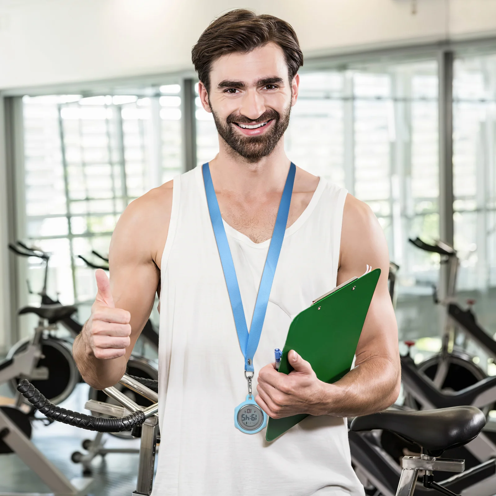 

2Pcs Electronic Stopwatches with Lanyards Precise Timekeeping Small Lightweight for Nurses Referees Students Outdoor Use